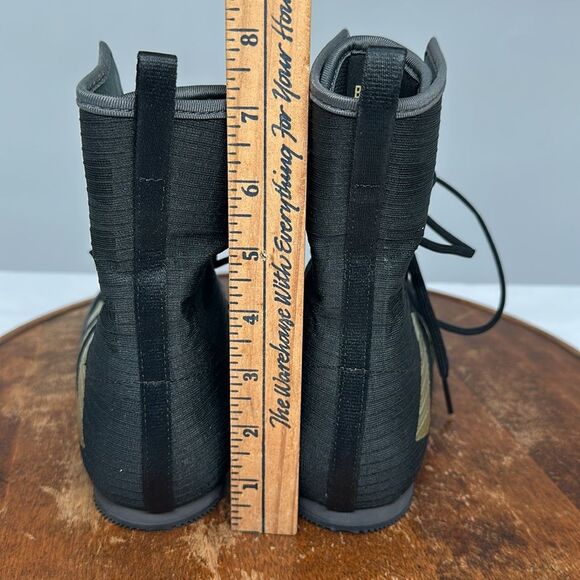 Adidas Shoes Mens 7.5 Box Hog 4 Core Black/Gold Metallic/Grey Six Boxing - Picture 5 of 11